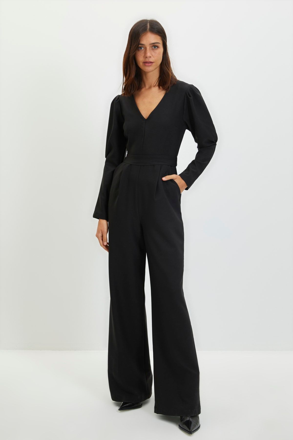 Trendyol Collection Jumpsuit Black Fitted Trendyol