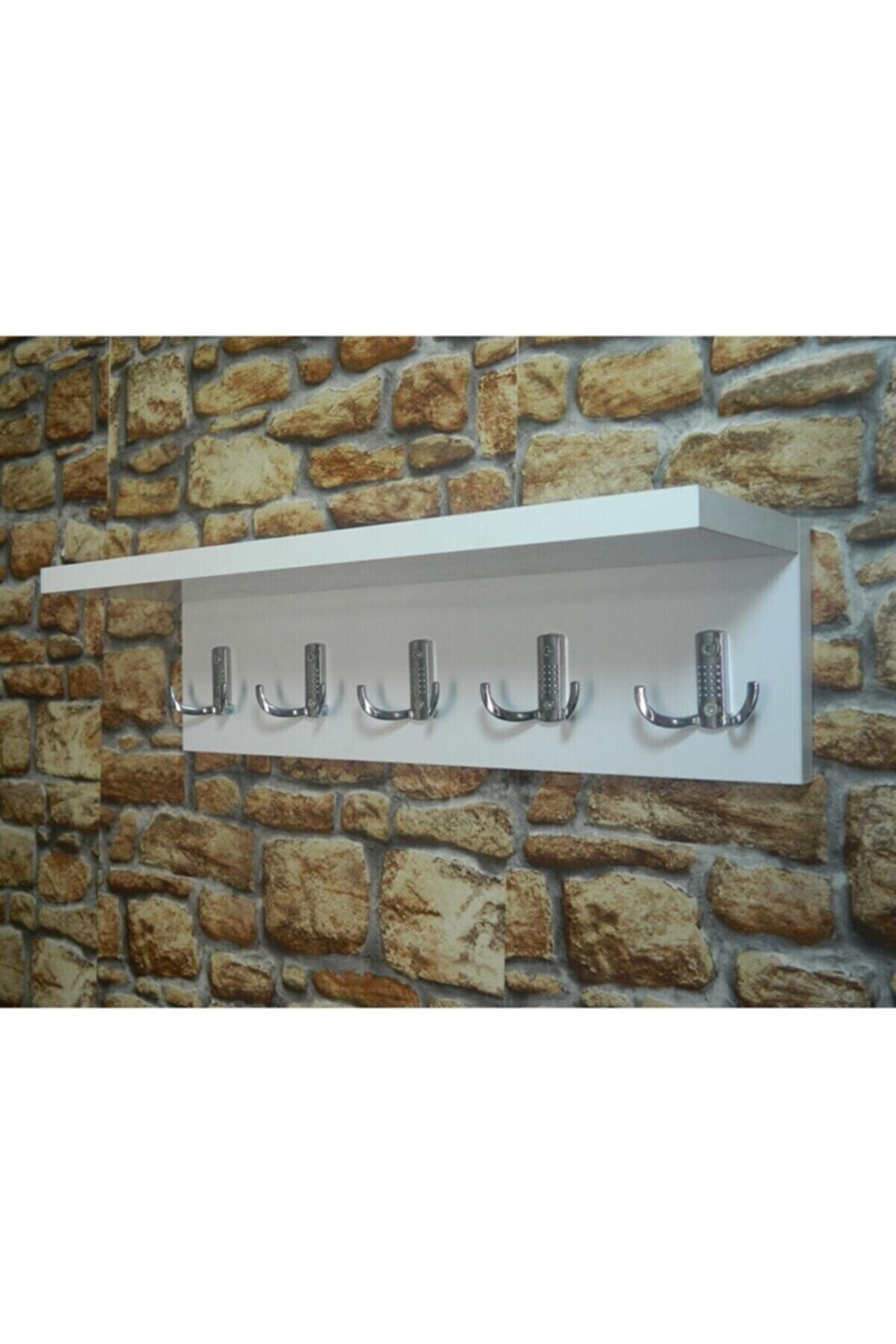 Bmt Mobilya Raflı Duvar Askısı Kapı Arkası Hol Koridor Mutfak Banyo Askılığı
