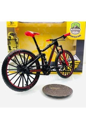Mountain Bike Siyah Kırmızı 1:10 Ölçek Metal Model Oyuncak Bisiklet 8697197093582-033