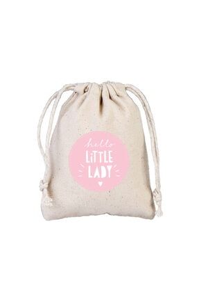 Hello Little Lady | Ufak Kese - 10 Adet - 15,5x20cm - Baby Shower, Yeni Doğan, Doğum Günü 00483