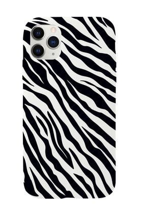 Iphone 11 Pro Max Zebra Pattern Premium Silikonlu Telefon Kılıfı MCIPLKCZBRPTRN71