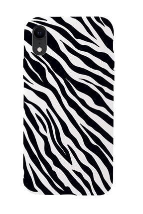 Iphone Xr Zebra Pattern Premium Silikonlu Telefon Kılıfı MCIPLKCZBRPTRN120