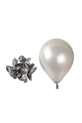 Metalik 12'inç Gümüş Balon 10 Adet AD658
