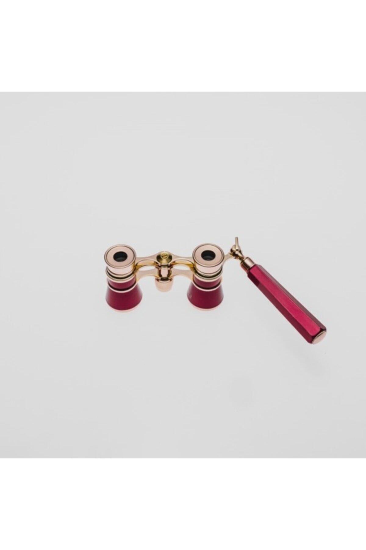 Brass Metal Coated Leather Sheathed Embroidered Retro Look theater Opera Binoculars