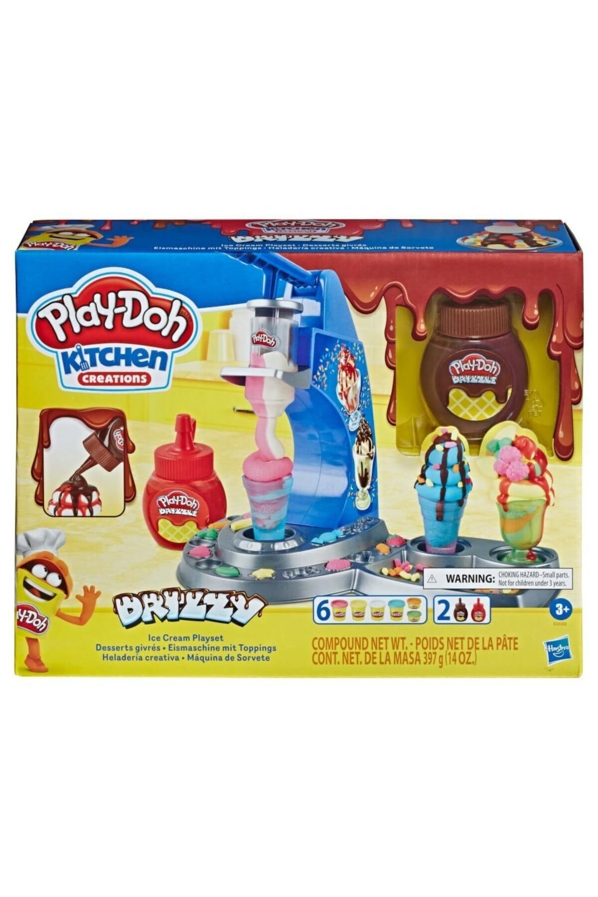 Play Doh Play-doh Yaratıcı Mutfağım Renkli Dondurma Dükkanım Oyun Hamuru Seti E6688
