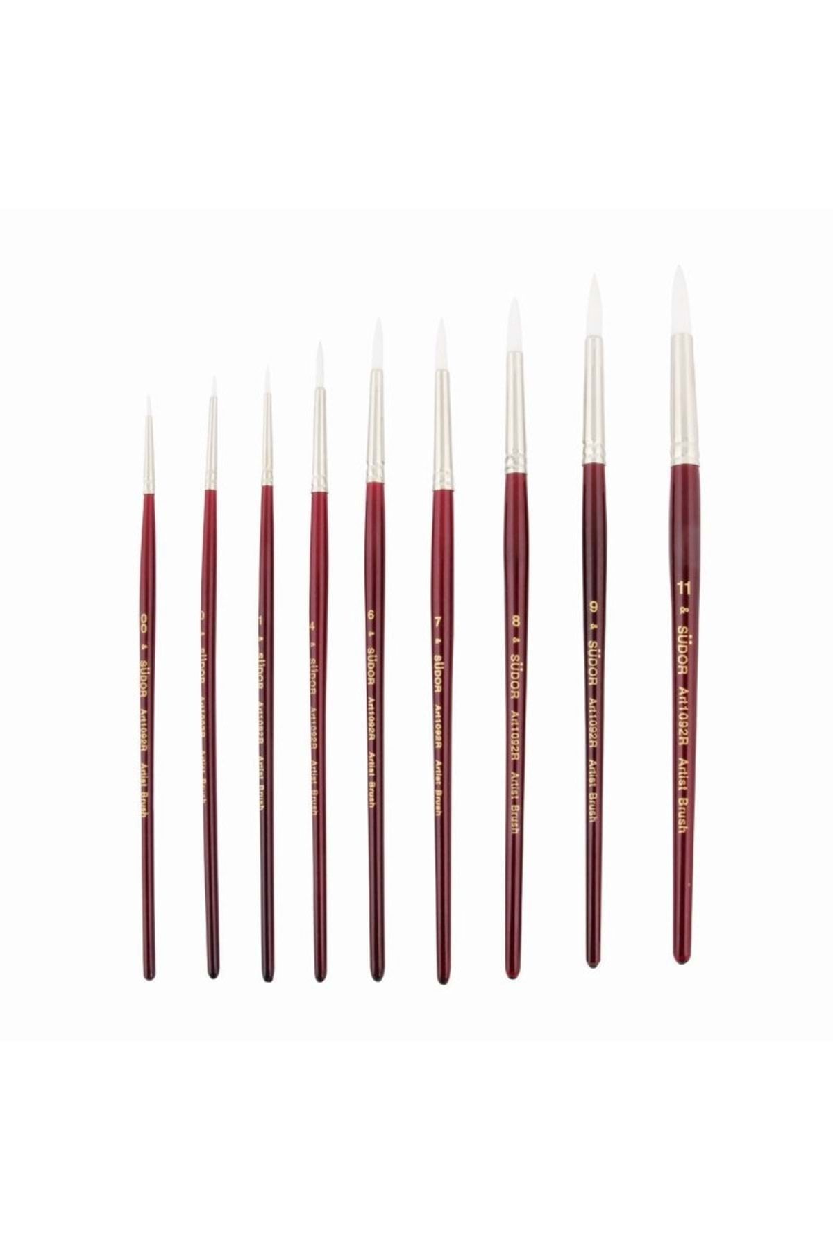 Südor-1092r Series White Synthetic Bristle Round Tip Brush No 10 1