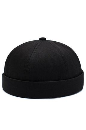 Kışlık Takke Hiphop Erkek Takke Şapka Docker Siyah takke-kışlık