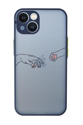 Iphone 13 Uyumlu Hand And Paw Desenli Kamera Korumalı Buzlu Şeffaf Lüx Telefon Kılıfı MCIP13LUXDSN281113
