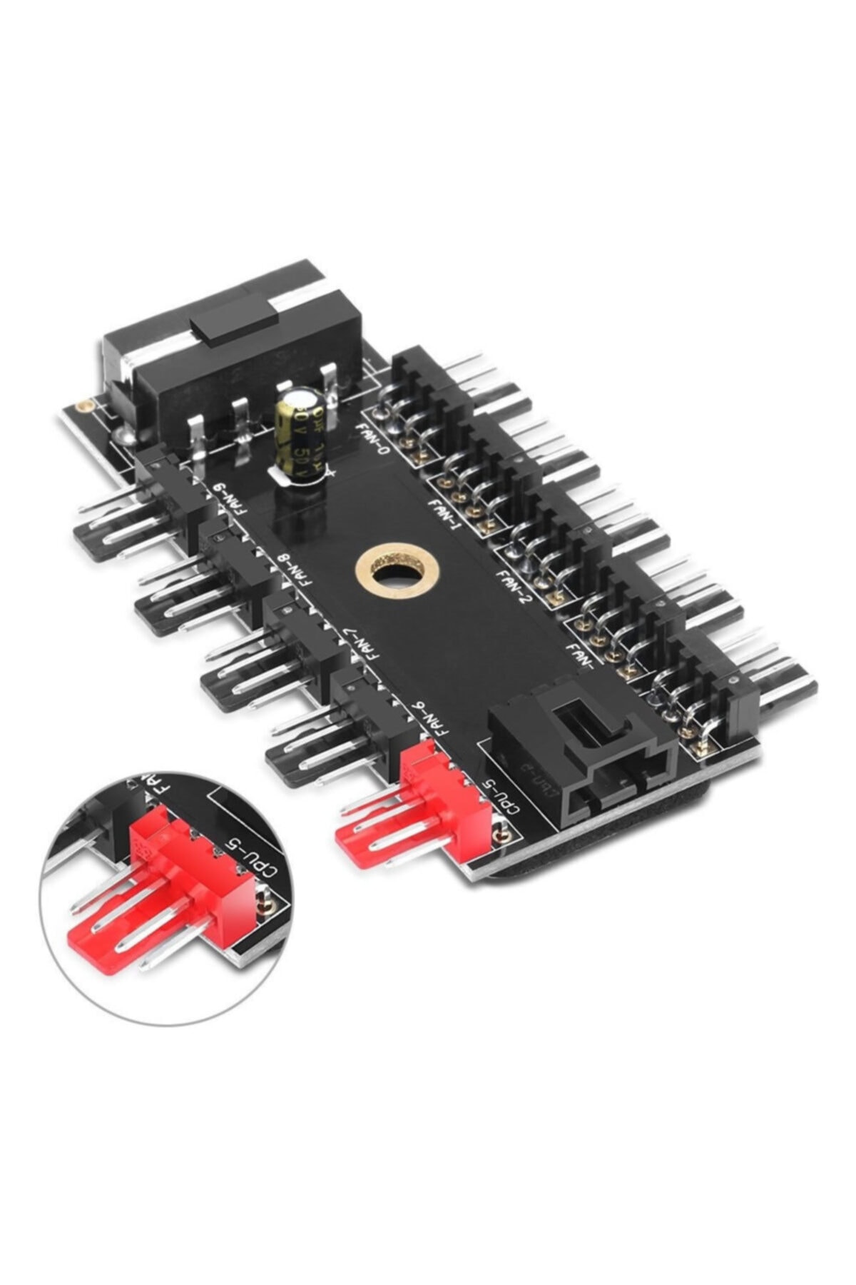 10lu Fan Kontrol Kartı Fan Çoklayıcı 4pin 3pin Pwm Fan Hub 10port 3