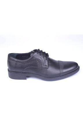 Fastyle 1003-4 Erkek Hakiki Deri Siyah Bağcıklı Klasik Ayakkabı MK1003-4