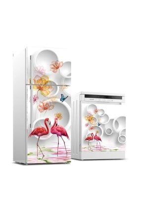 Buzdolabı Ve Bulaşık Makinası Beyaz Eşya Sticker Kaplama Flamingo BB-TK-262