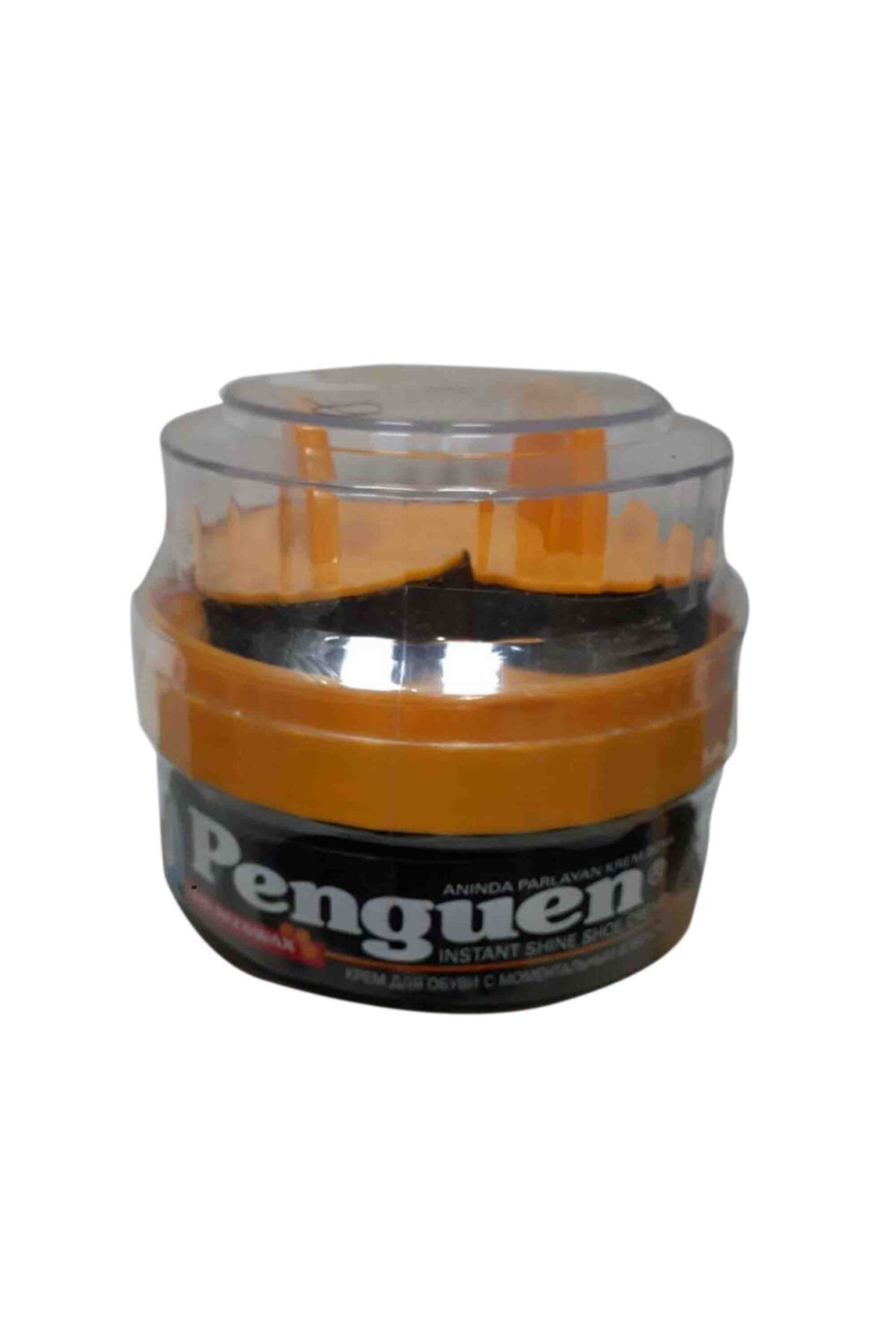 Öztürk Kundura Penguen Krem Ayakkabı Boyası 200 ml Cilalı Çift Süngerli Kahve