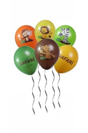 Safari Temalı Hayvan Baskılı Balon 15'li TRND-30468