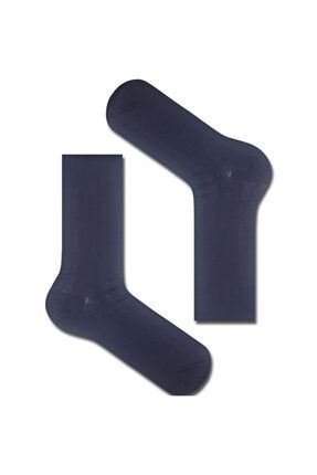 Penye Kabartma Erkek Çorabı 40-45 6çift-lacivert TUTKU7261-2