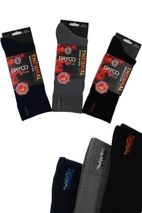 Termal Premium Çorap 3'lü Dikişsiz (siyah, Lacivert, K. Gri) TRML01