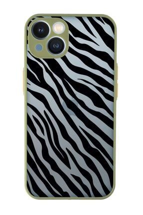 Iphone 13 Uyumlu Zebra Pattern Kamera Korumalı Buzlu Şeffaf Lüx Telefon Kılıfı MCIP13LUXDSN281417