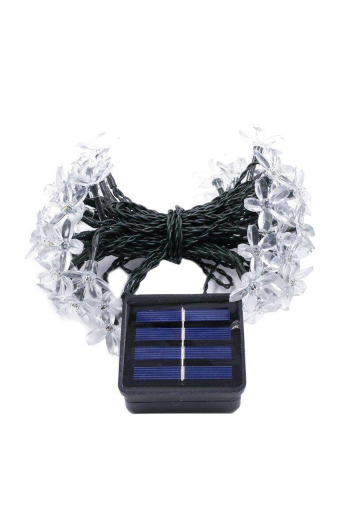 30 Ledli Solar Çiçekli Gün Işığı Bayçe Aydınlatma Dekorasyon Güneş Enerjili 5