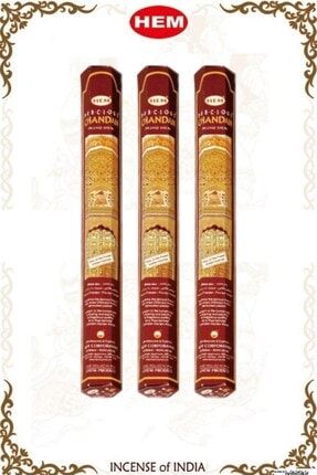 3'lü Set 60 Adet Chandan Değerli Sandal Kokulu Çubuk Tütsü - Levander Incense Stick PRA-4885870-1317
