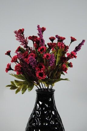 Yapay Çiçek Cipsolu Kırmızı Papatya Demeti LH-21-373