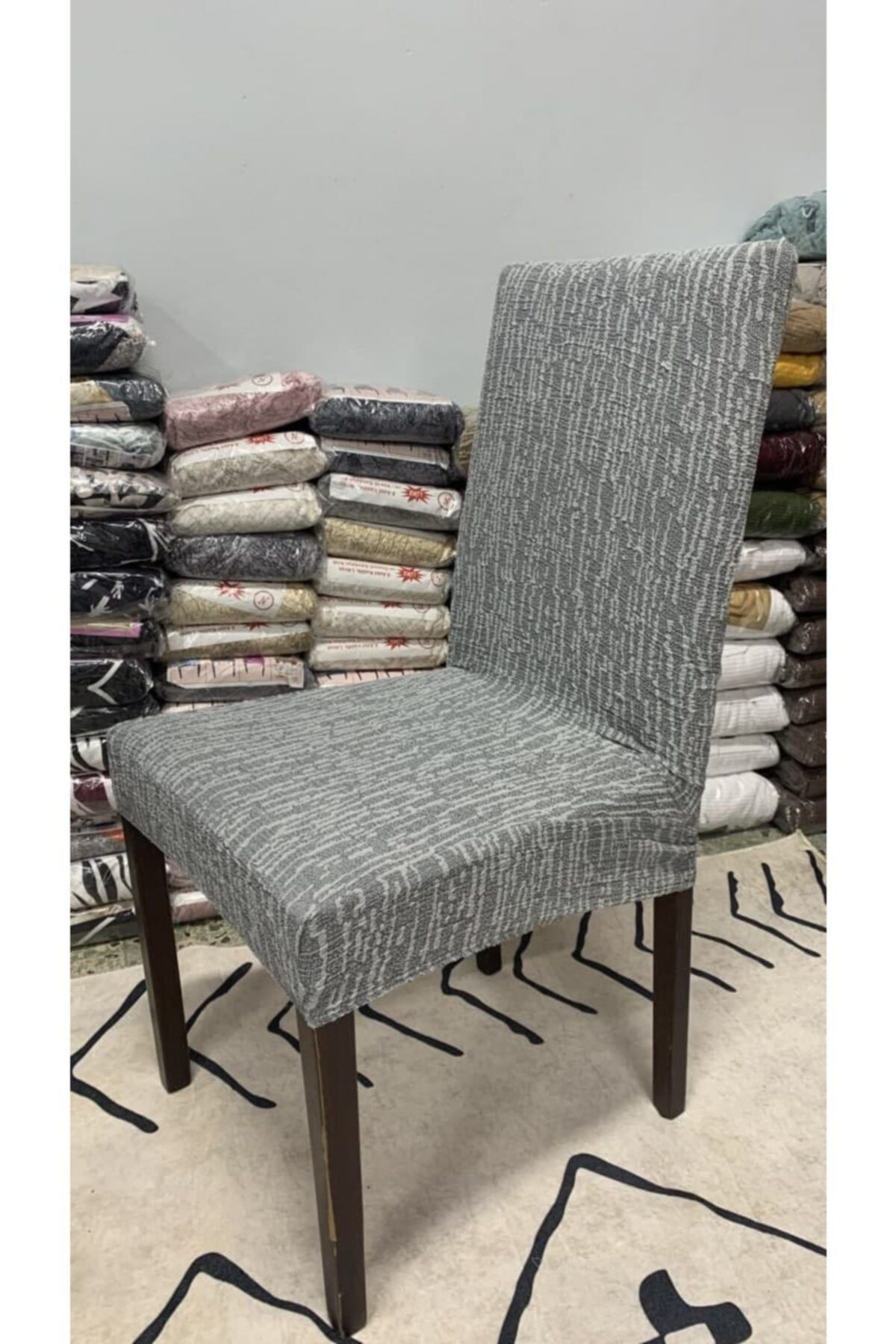 uzhanem Chair Cover Gray Cotton Polyester Trendyol