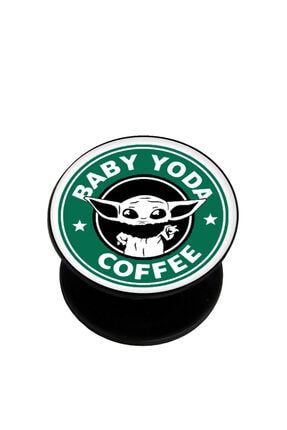 Baby Yoda Coffee Popsoket Telefon Parmak Tutucu Popsocket Ps3370 BKDPPSKTPSO3370