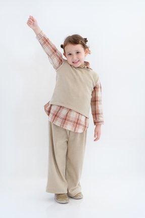 Kız Çocuk Triko Süveter-pantalon Takım ST02895