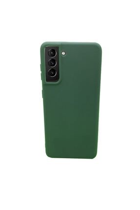 Samsung Galaxy S21 Koyu Yeşil Silikon Kılıf KL0165