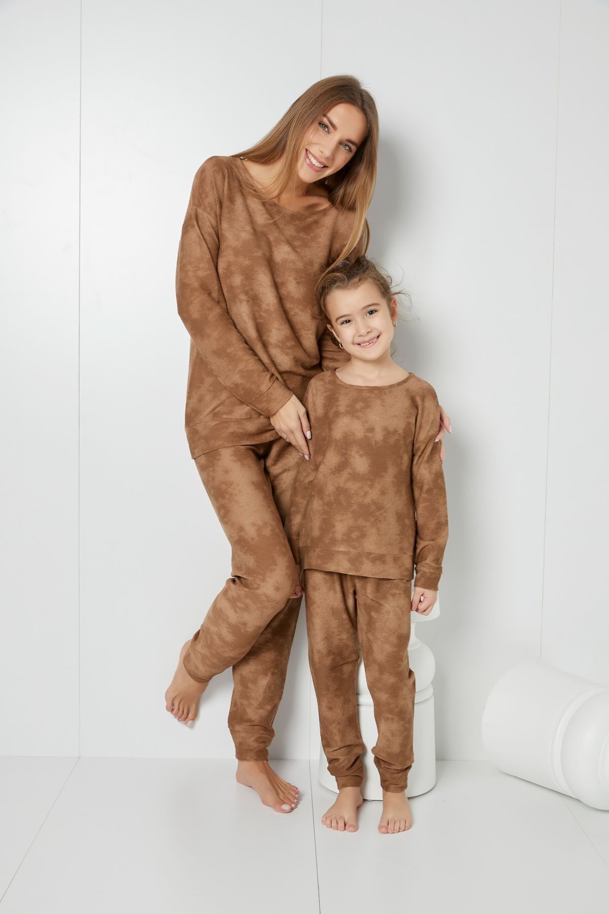 Desenli Örme Pijama Takım