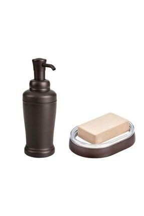 Sıvı Sabunluk Ve Sabunluk 2li Banyo Seti Bronz ZBOSP-C169