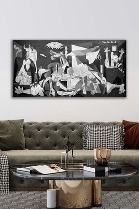 Pablo Picasso - Guernica Ünlü Tablo Dekoratif Kanvas Duvar Tablosu BLKD3