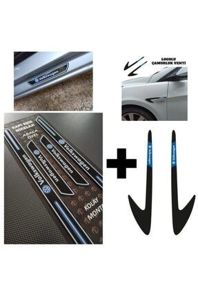Volkswagen Caddy Kapı Eşiği + Logolu Çamurluk Venti Set EşikLogoluVent165
