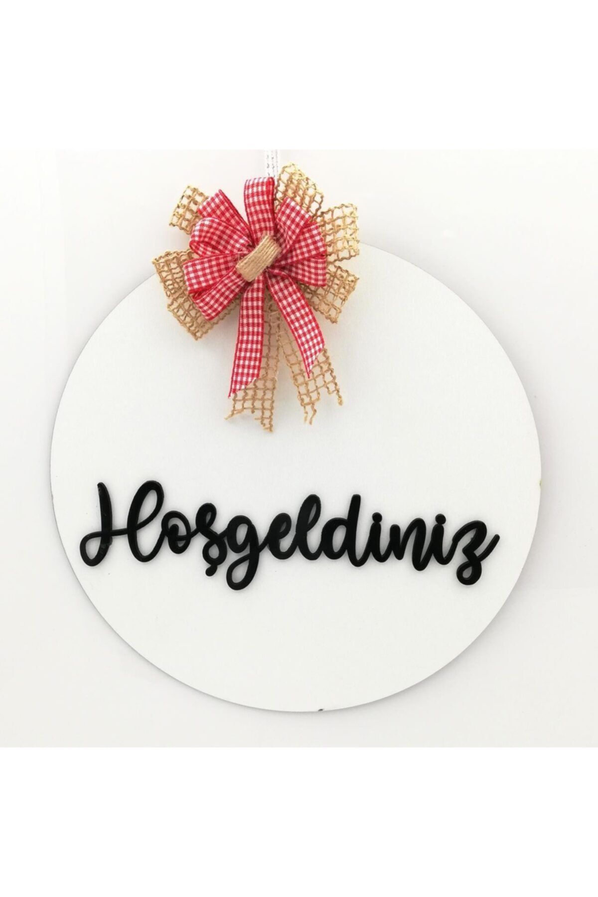Lora Davet Ornament Pentru Ușă Din Lemn Welcome White - One Size