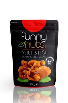 Funny Nuts Jalapeno Çeşnili Yer Fıstığı 150 Gr Lık Pkt. - 1 Koli 12 Paket ( 1800 Gr. ) funny864383