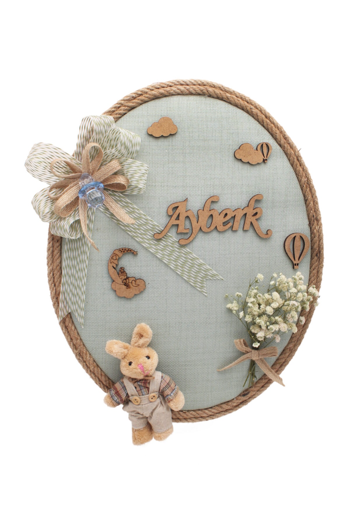 Dried Flower Baby Boy Room Door Ornament, Hospital Door Ornament New Model