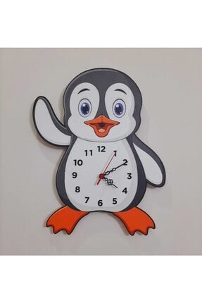 TUĞBArt 40x40 Cm Panda Model Özel Kesim Çocuk Duvar Saati Renkli Eğlenceli La...