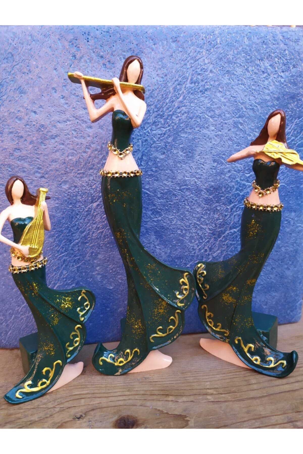 Müzisyen Kızlar Üçlü Set Biblo