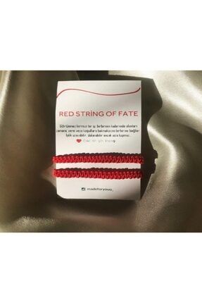 Örgü Red String Çift Bilekliği / Makrome Örgü Bileklik / Kırmızı Örgü Bileklik 1482SE