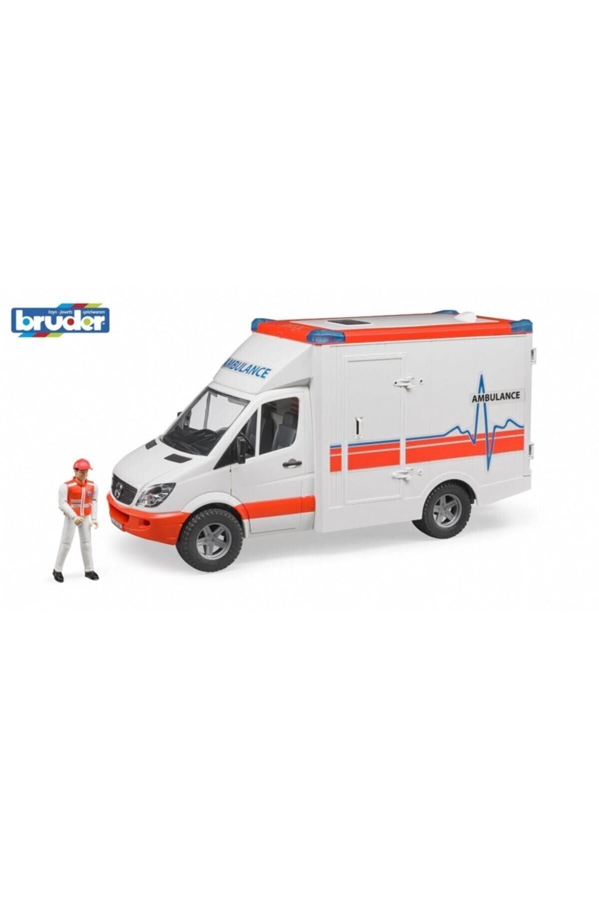 TURKUAZ Bruder Mercedes Benz Sprinter Ambulans Ve Ekibi Br02536