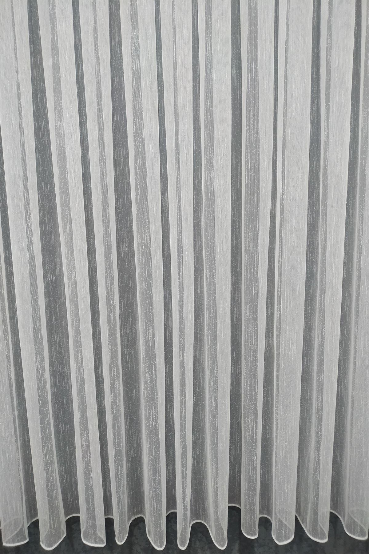 Tül Shop-Honeycomb Top Ultra Draped Patterned Slub Linen Patterned Tulle Curtain 1 X 3 Closely Pleated 5