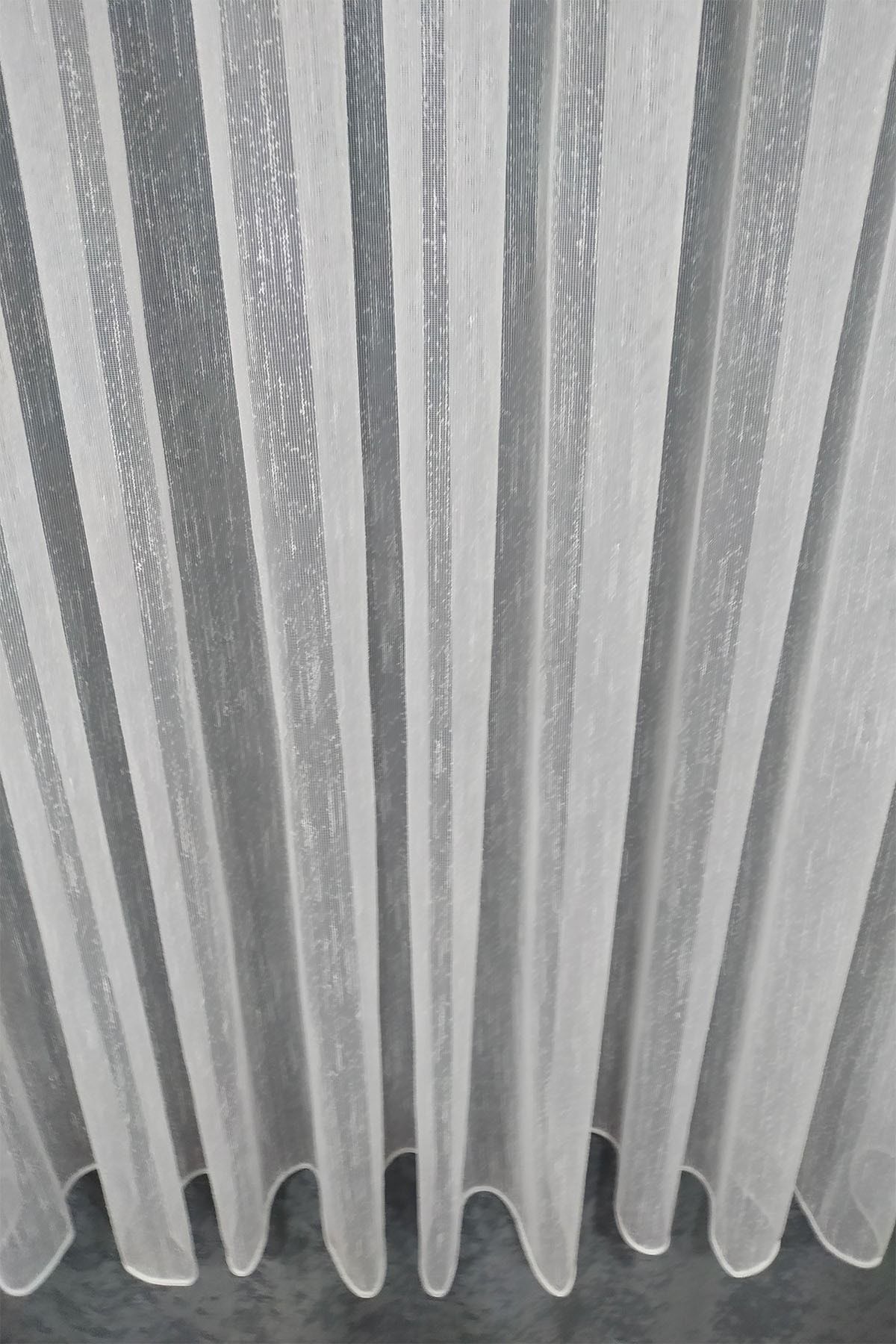 Tül Shop-Honeycomb Top Ultra Draped Patterned Slub Linen Patterned Tulle Curtain 1 X 3 Closely Pleated 6