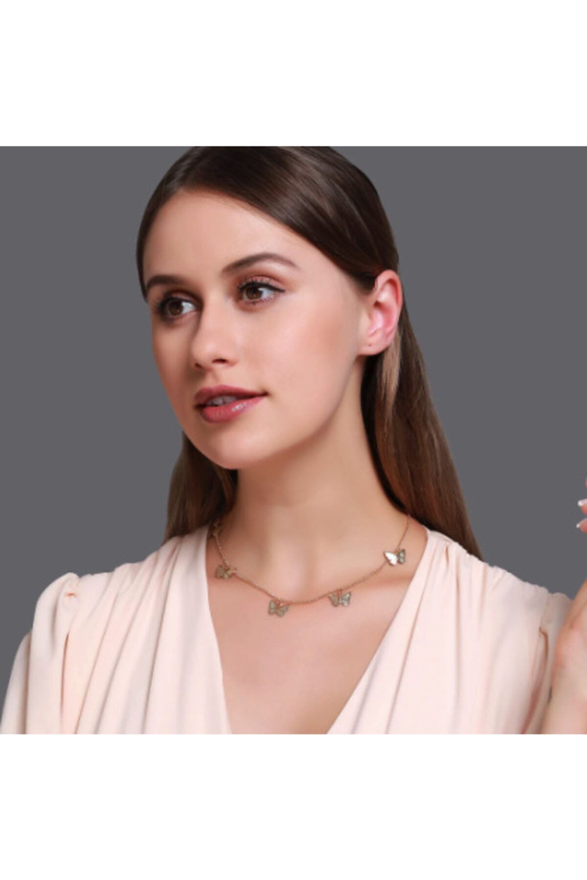 Silver deals butterfly choker