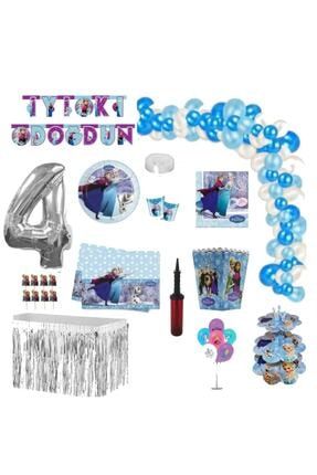 Frozen & Elsa 8 Kişilik 4 Yaş Doğum Günü Parti Seti FGDGSDGA