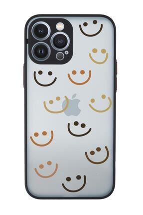 Iphone 13 Pro Uyumlu Smile Desenli Kamera Korumalı Buzlu Şeffaf Lüx Telefon Kılıfı MCIP13PRODSN281305