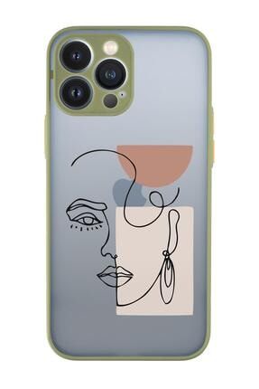 Iphone 13 Pro Uyumlu Women Art Desenli Kamera Korumalı Buzlu Şeffaf Lüx Telefon Kılıfı MCIP13PRODSN281393