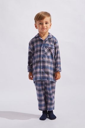 Erkek Çocuk Pijama Takımı Mavi hQspQs300149