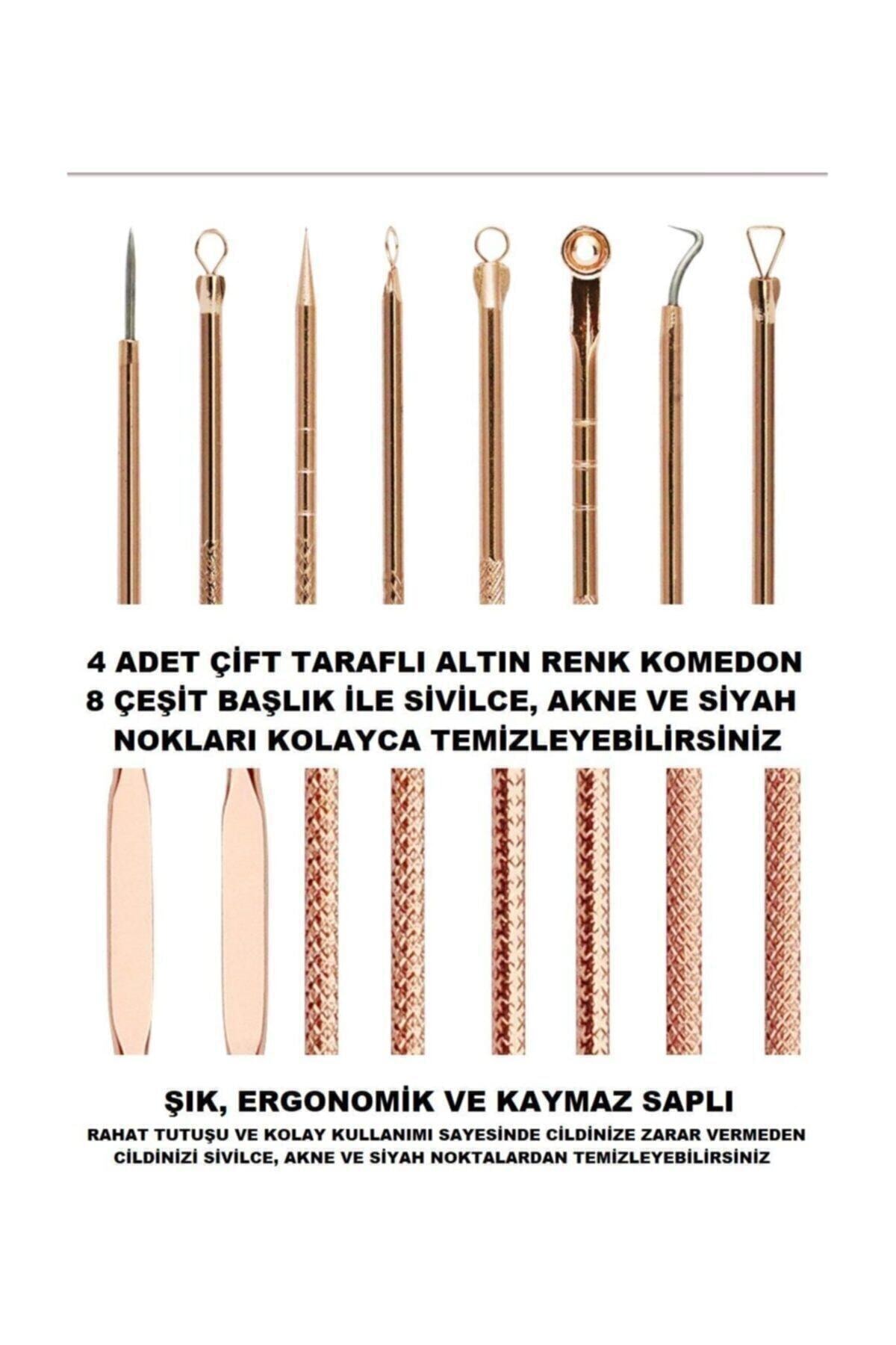 Akne-siyah Nokta Temizleyici 4'lü Set Paslanmaz Çelik Komedon — jet-398 — تصویر 2 از 7