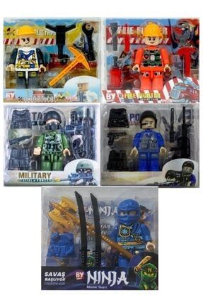 Fire Fıghter-ninja Master-military-police-construction Lego 5 Lü Set TYC00267828411