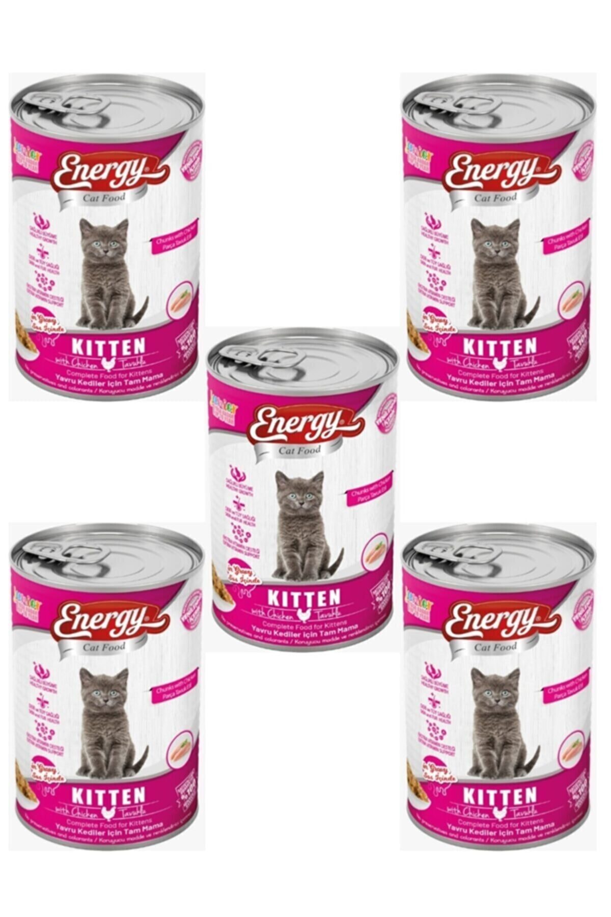 Energy Cat Food Tavuklu Yavru Islak Kedi Maması 5'li – 400 G Cfetvıkm5 400 G