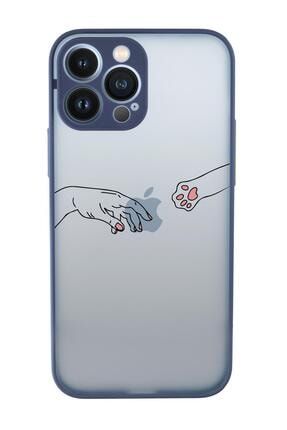 Iphone 13 Pro Uyumlu Hand And Paw Desenli Kamera Korumalı Buzlu Şeffaf Lüx Telefon Kılıfı MCIP13PRODSN281113