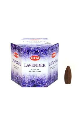 20 Adet Konik Tütsü Lavender Back Flow Cones Geri Akış Tütsüsü Lavanta Kokusu RSE00267